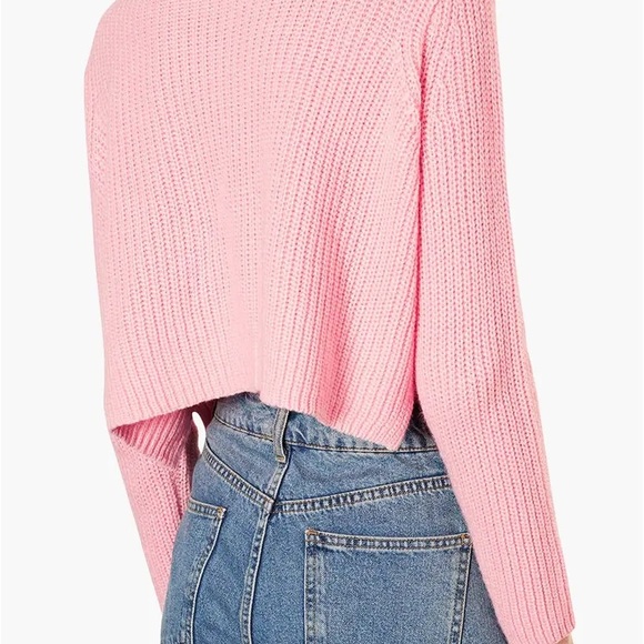 Topshop Baby Pink Cropped Knit Sweater - Picture 4 of 4